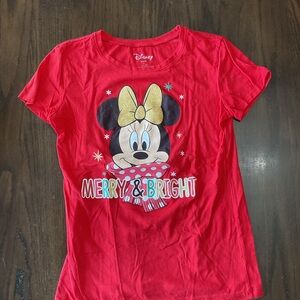 Disney Red Minnie Mouse Merry & Bright T-Shirt